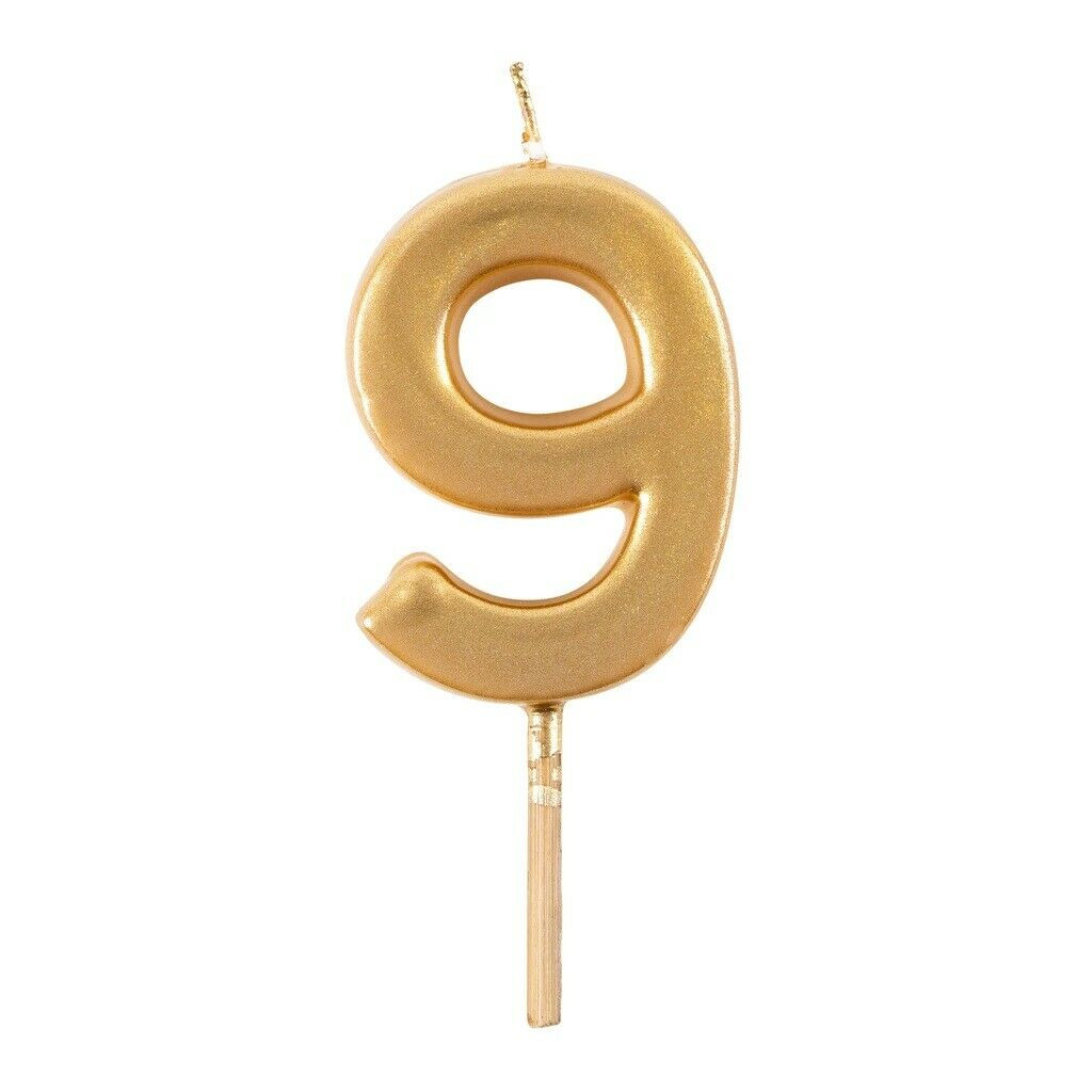 BOUGIE ANNIVERSAIRE CASPARI NUMERO 9 OR