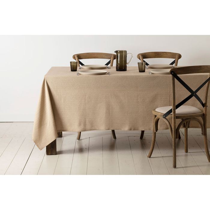 SERVIETTE TISSAGE BEIGE+DORE