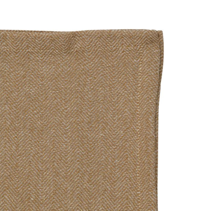 SERVIETTE TISSAGE BEIGE+DORE