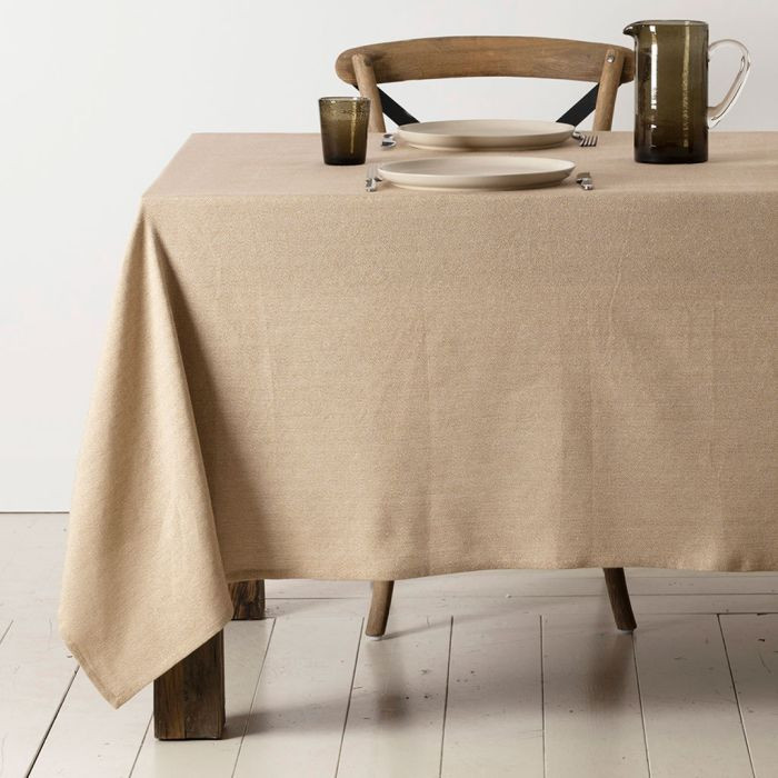 SERVIETTE TISSAGE BEIGE+DORE