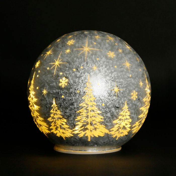 DECO LED BOULE NOEL ARGENTE