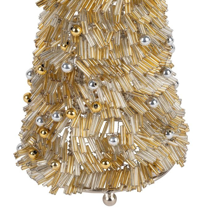 DECO SAPIN PERLIA DORÉ ARGENTÉ
