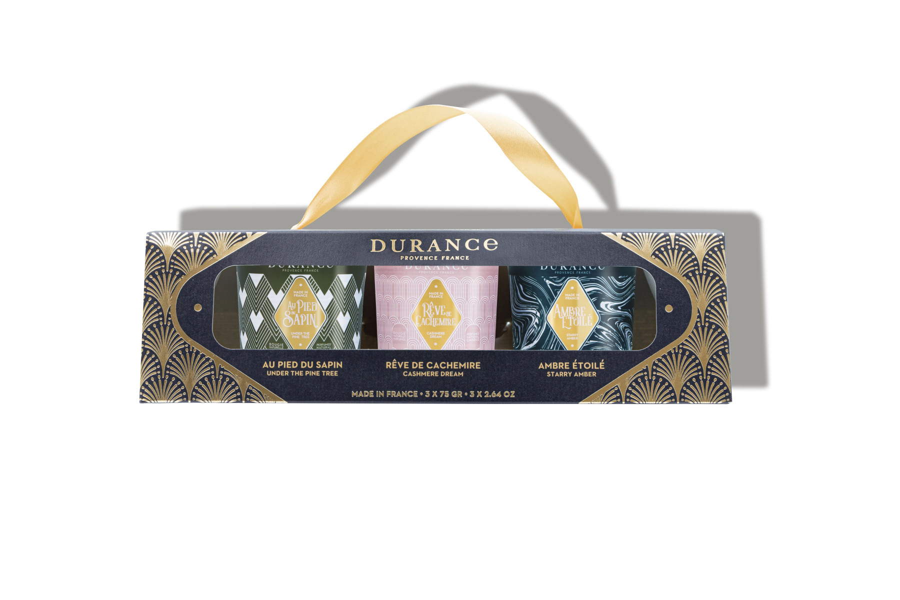 Coffret 3x75gr Au pied du sapin-Ambre etoile, Reve de cachemire Noel 2020