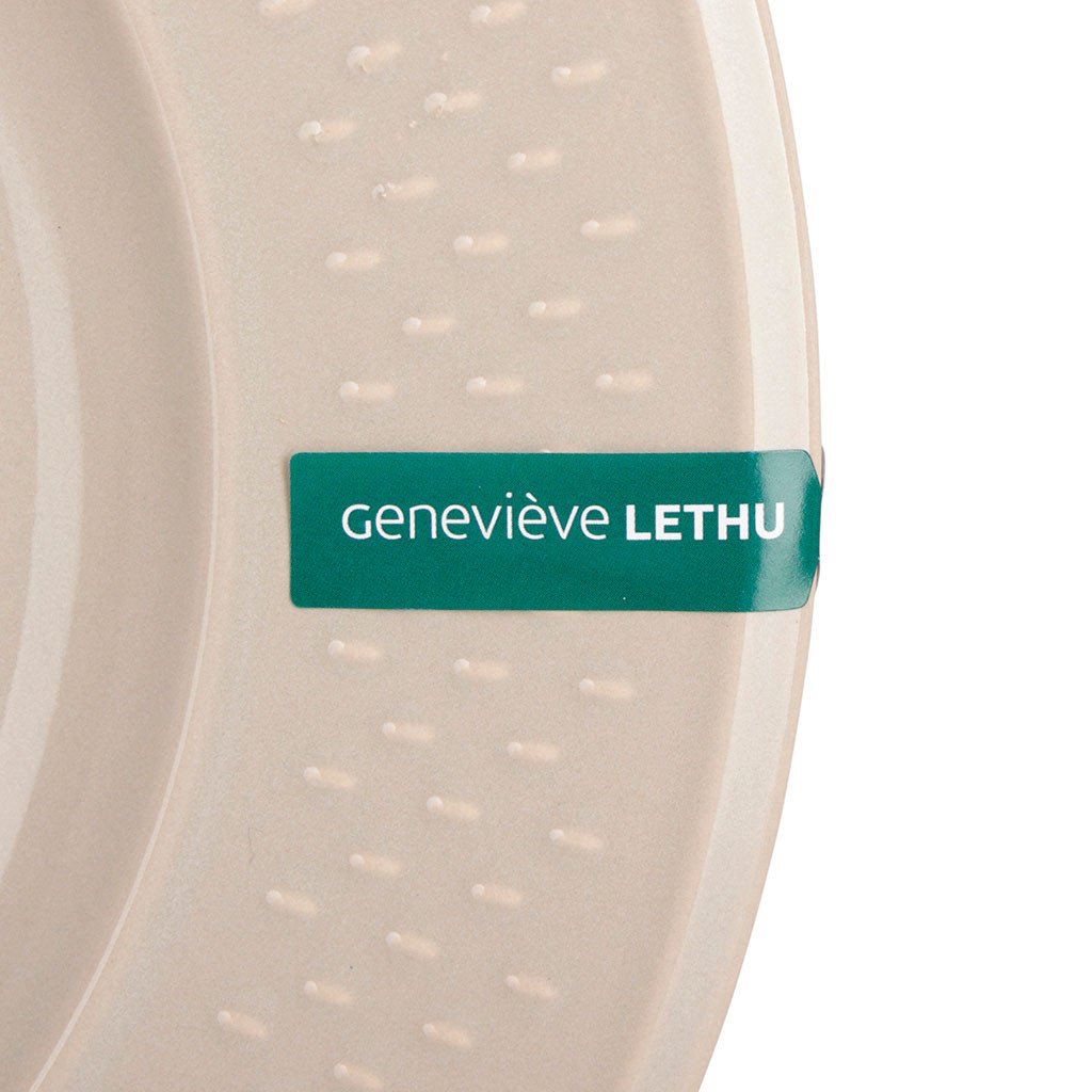 GRAIN DE RIZ ASSIETTE PLATE TAUPE