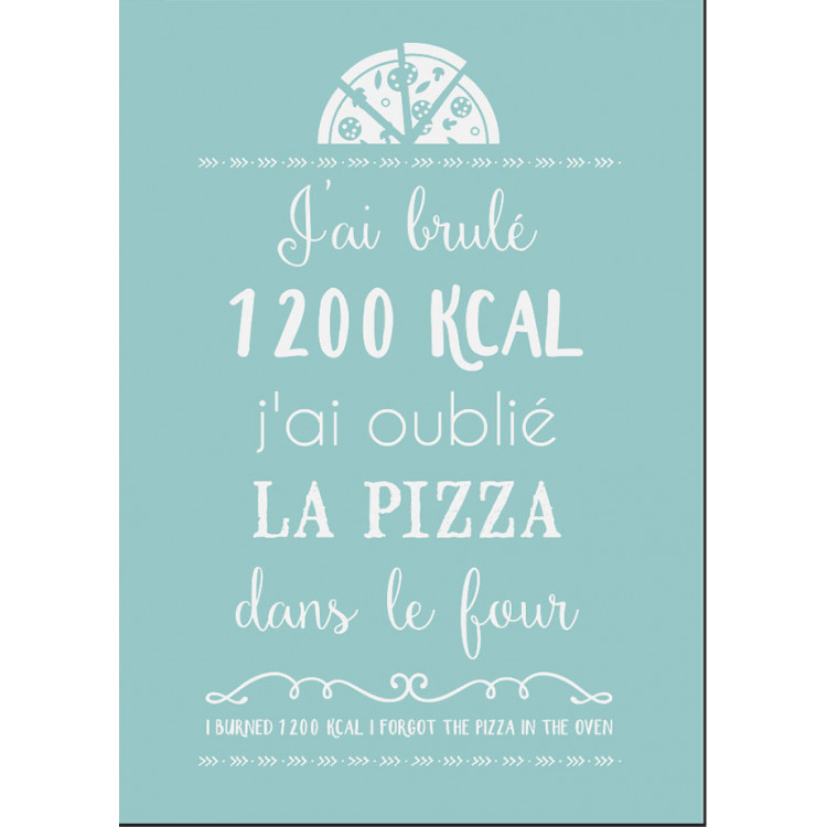 TORCHON COMIQUE 50X70CM COULEUR TURQUOISE