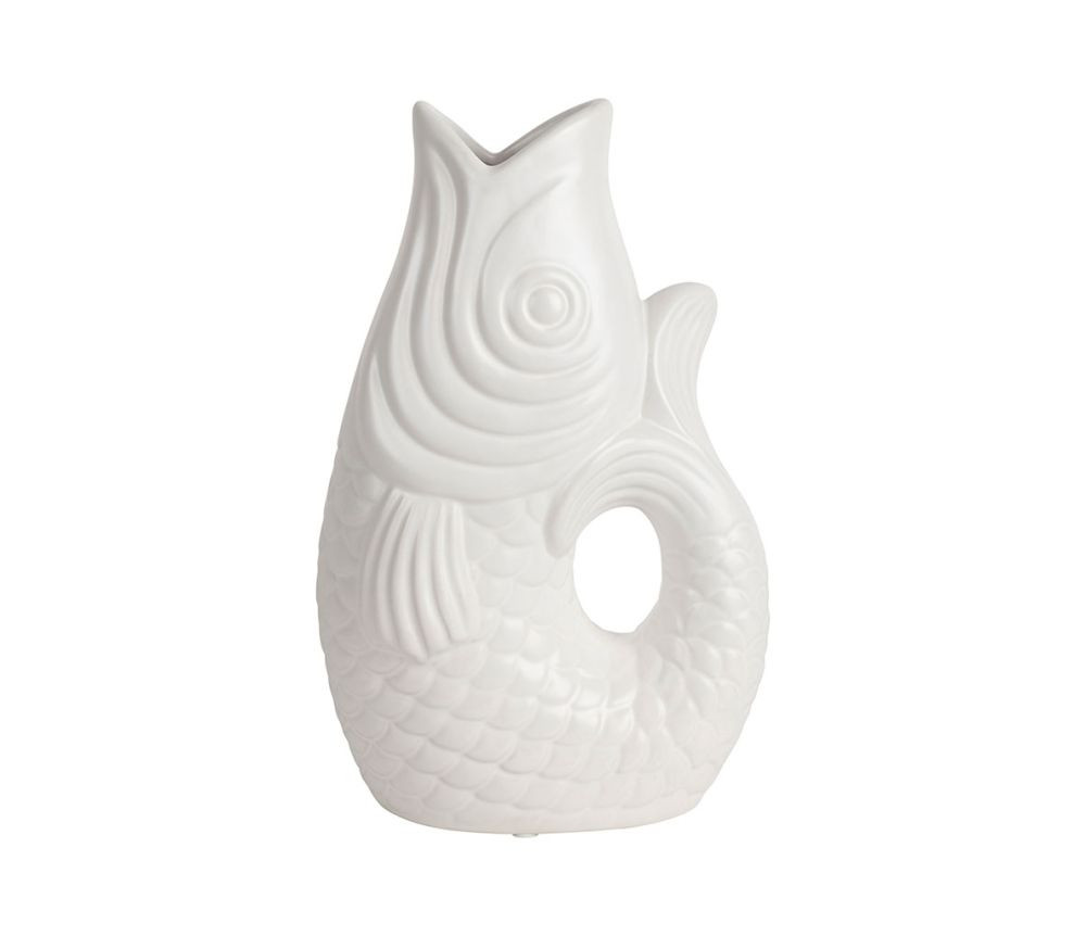 VASE POISSON MER BLANC