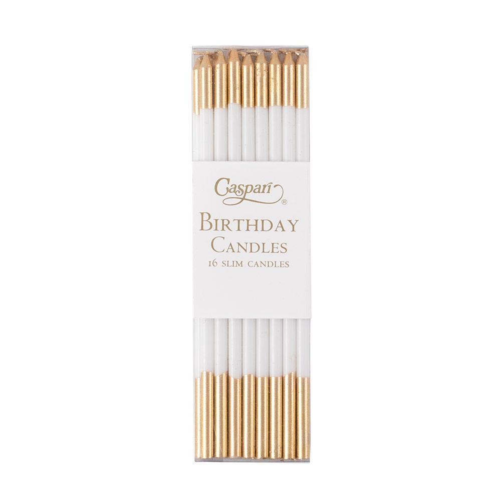 BOUGIES ANNIVERSAIRE CASPARI BLANCHE ET OR