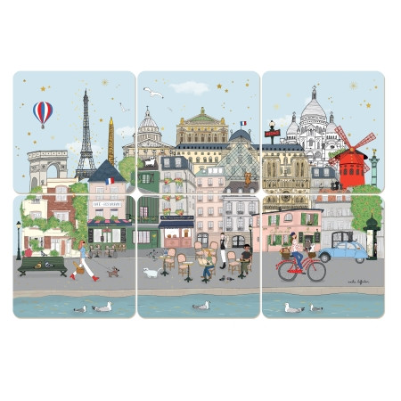 6 SOUS-VERRES PARIS MONUMENTS