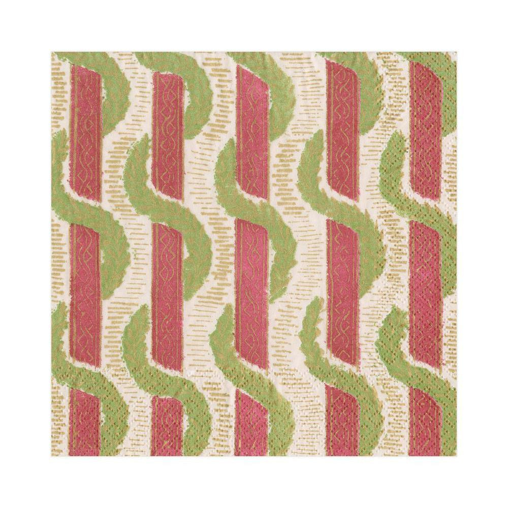 SERVIETTE PAPIER CASPARI LUNCH UNDULATING FOLIAGE