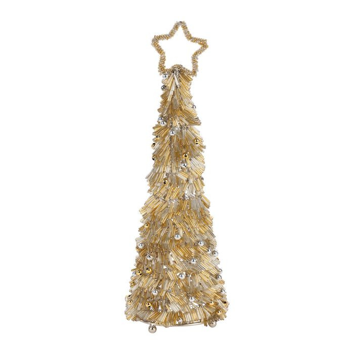 DECO SAPIN PERLIA DORÉ ARGENTÉ