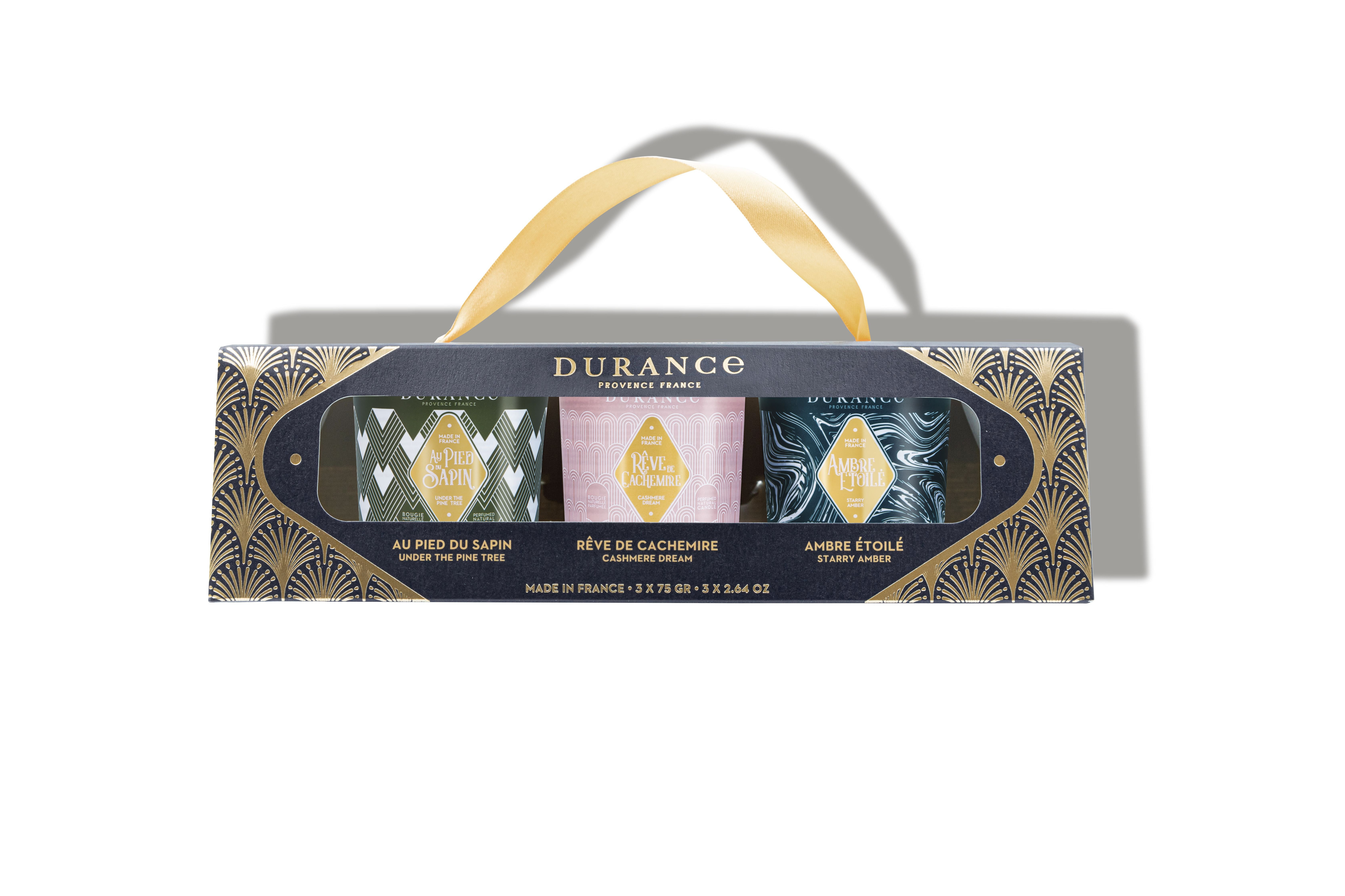 Coffret 3x75gr Au pied du sapin-Ambre etoile, Reve de cachemire Noel 2020
