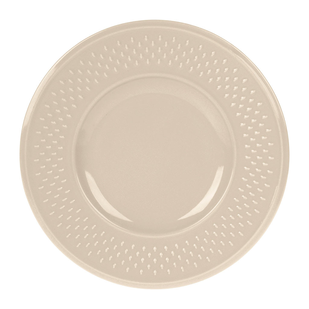 GRAIN DE RIZ ASSIETTE DESSERT TAUPE