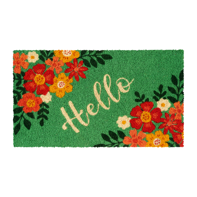 PAILLASON HELLO FLEURS