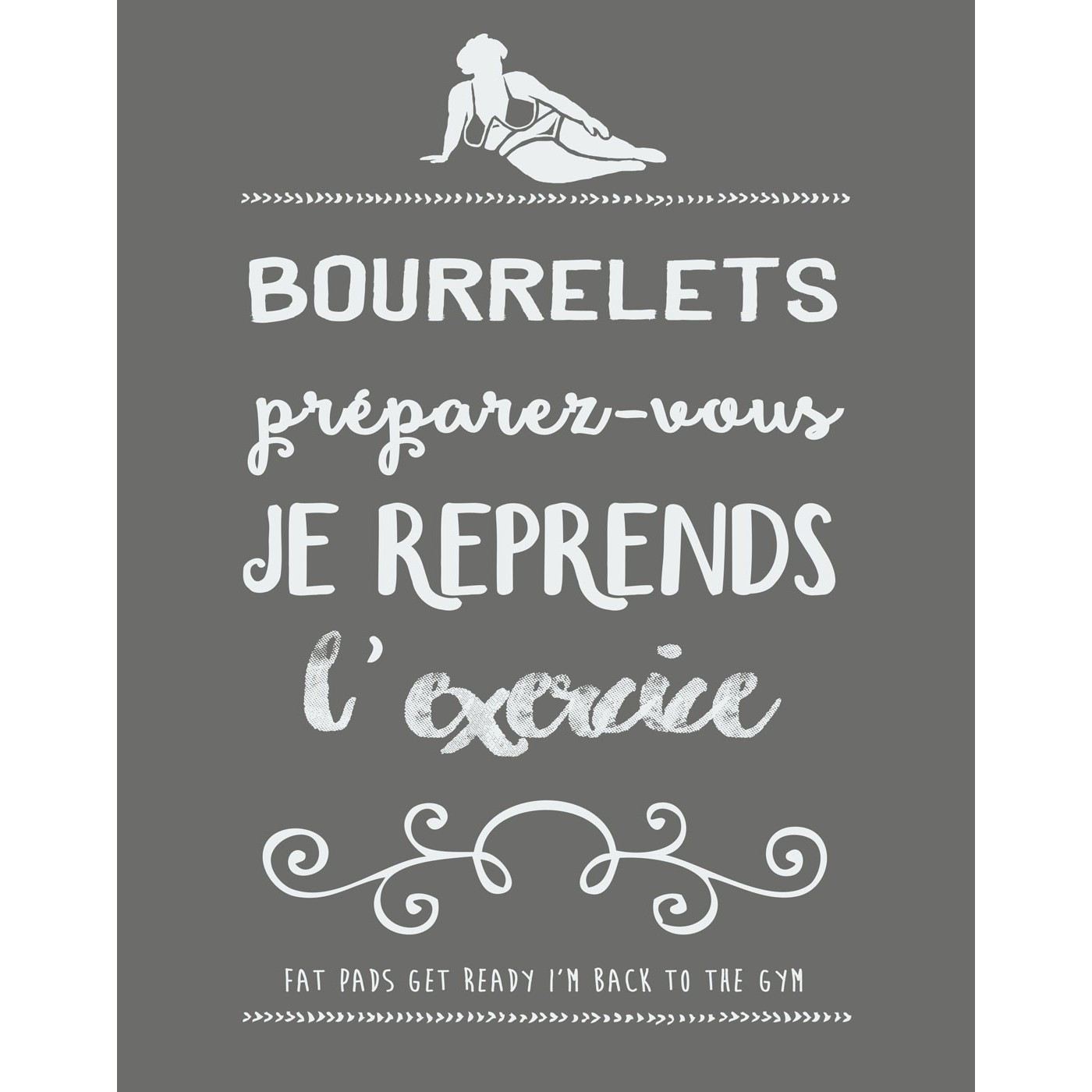 TORCHON COMIQUE 50X70CM COULEUR ANTHRACITE