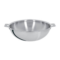 CASTELINE WOK 28CM INOX POIGNEE AMOVIBLE