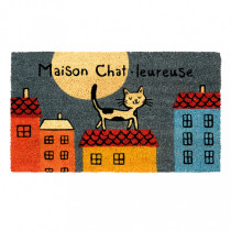 PAILLASSON CHAT L'HEUREUSE