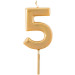 BOUGIE ANNIVERSAIRE CASPARI NUMERO 5 OR