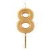 BOUGIE ANNIVERSAIRE CASPARI NUMERO 8 OR