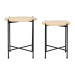 LES 2 TABLES APPOINT ESKELA BEIGE+NOIR