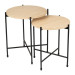 LES 2 TABLES APPOINT ESKELA BEIGE+NOIR