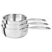 CASTEL PRO SERIE 3 CASSEROLES 16/18/20CM POIGNEE FIXE