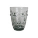 Verre gobelet visage gris D8 H10cm