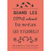 TORCHON COMIQUE 50X70 CORAIL