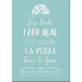 TORCHON COMIQUE 50X70CM COULEUR TURQUOISE