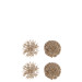 BOITE DE 4 BOULES SUSPENDUES RONDES CORAIL CHAMPAGNE