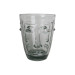 Verre gobelet visage gris D8 H10cm
